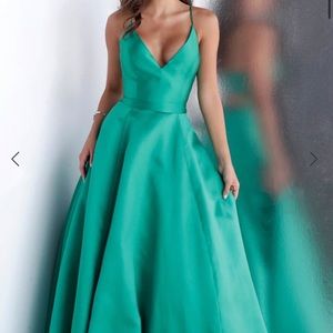 Jovani green ball gown